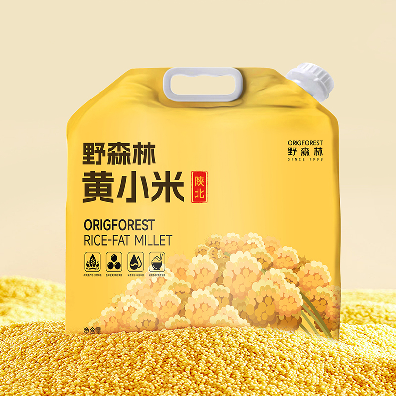 野森林陕北黄小米2.5公斤5斤装小米粥陕西小米