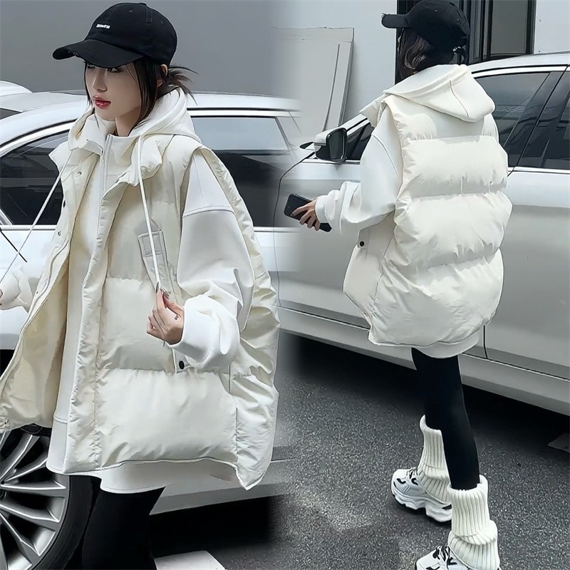 2024秋冬新款棉马甲女学院风欧货洋气时尚马夹背心坎肩上衣外套女