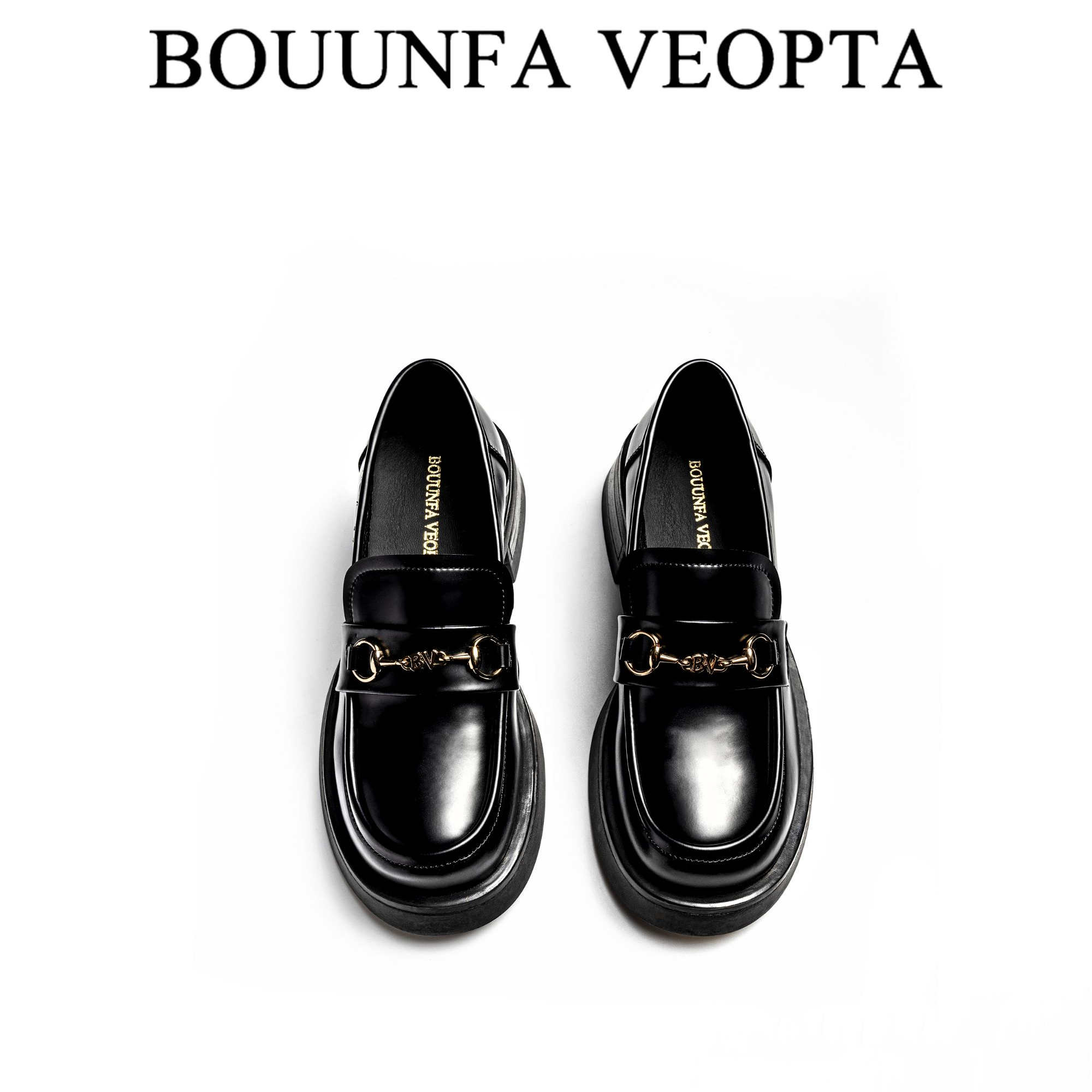 BOUUNFA VEOPTA【芯片】秋季新款乐福鞋厚底时尚百搭软底真皮鞋D17