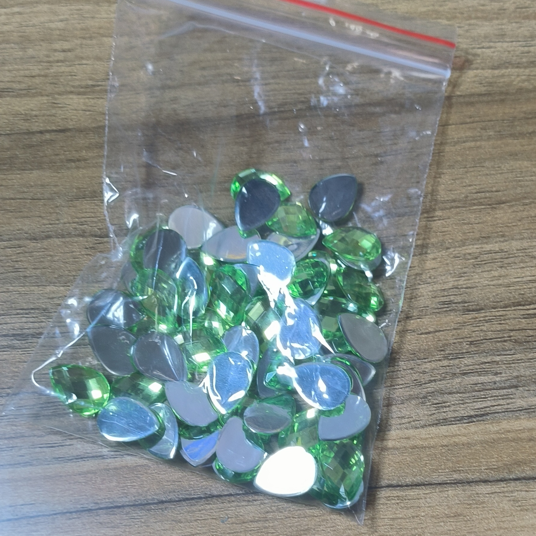 平底水滴亚克力凤尾钻石孔雀diy手工装饰配件