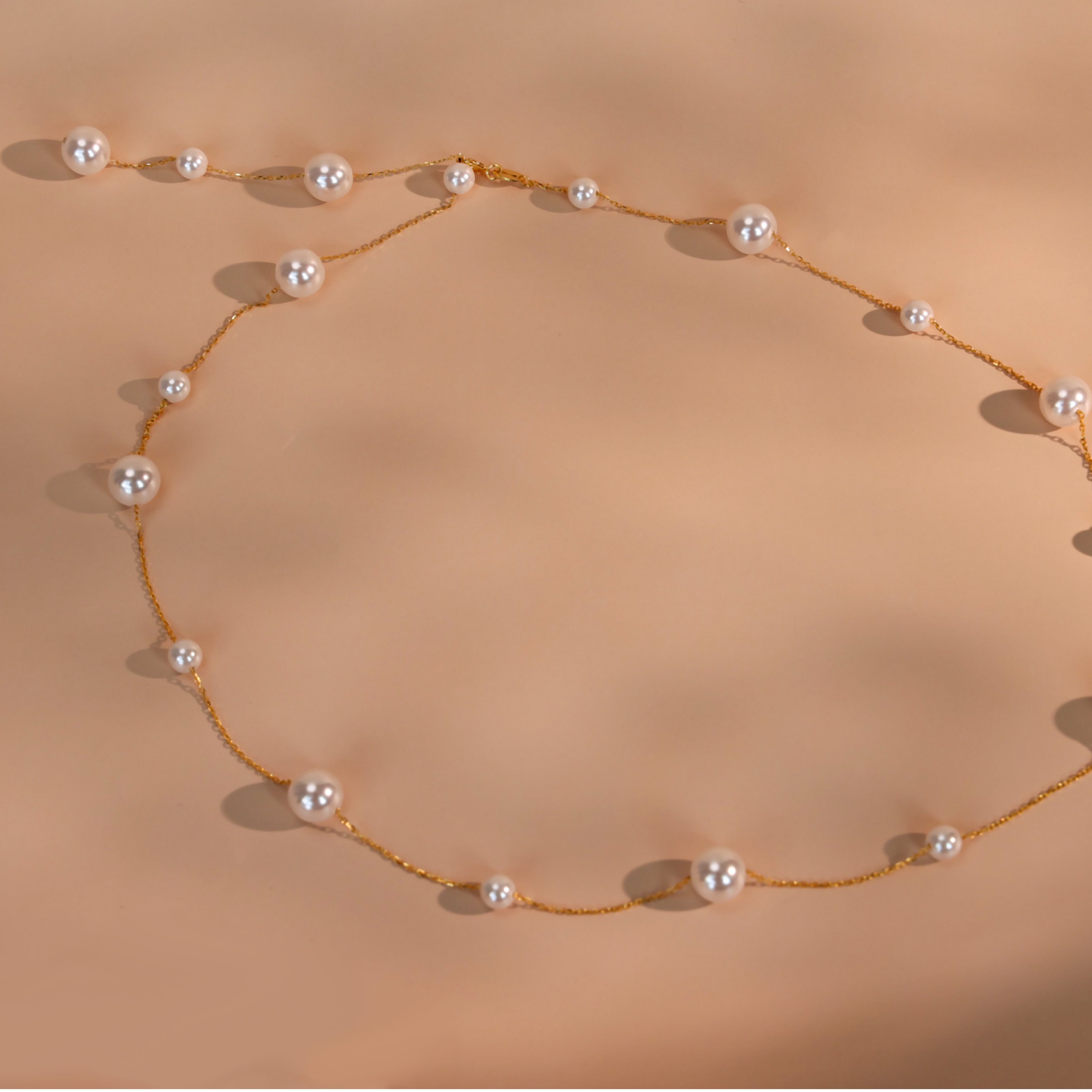 丽沁 链子925银 925银满天星珠珠项链美背Y字链轻奢高级感长款