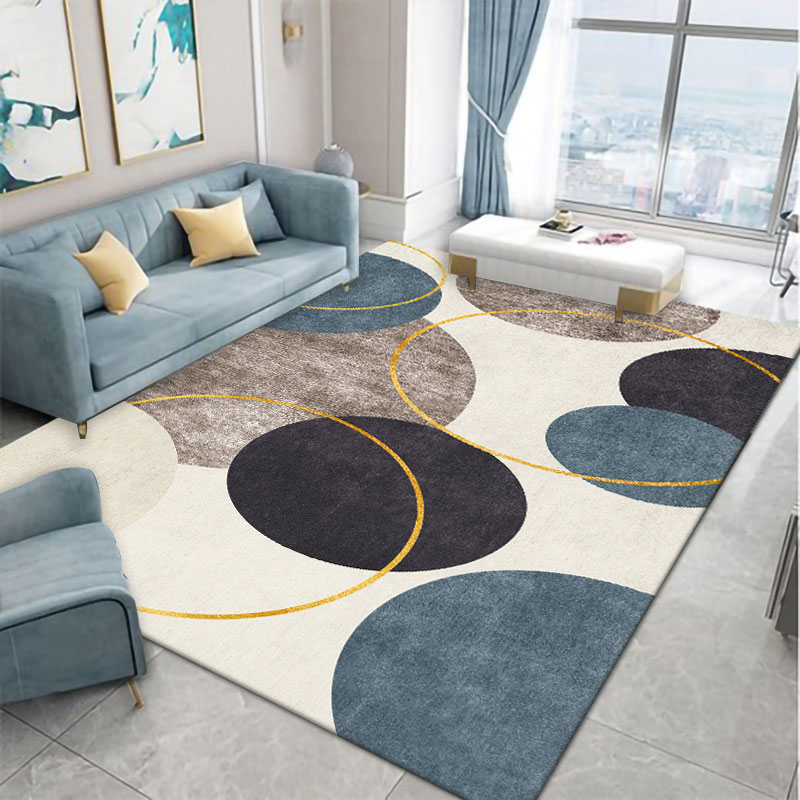 北欧简约现代欧式客厅沙发茶几地毯卧室满铺床边毯 吸水防滑地垫