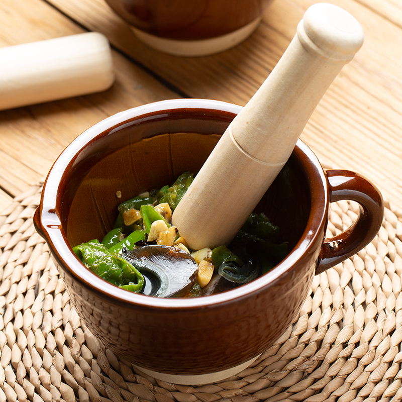 大号擂辣椒的擂钵 送木棒湘菜擂茄子皮蛋捣蒜比较粗糙介意慎拍