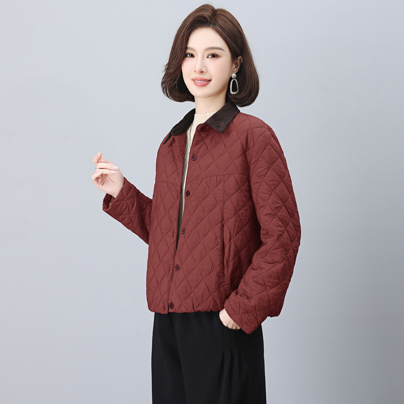 【杭州正版】秋冬加厚棉衣外套女小翻领矮个子时尚保暖棉衣洋气棉服