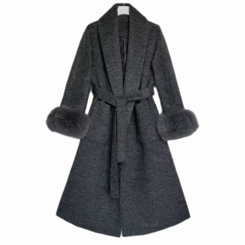 2025秋冬天新款女士上档次棉里大衣毛呢长款冬季外套加棉派克服