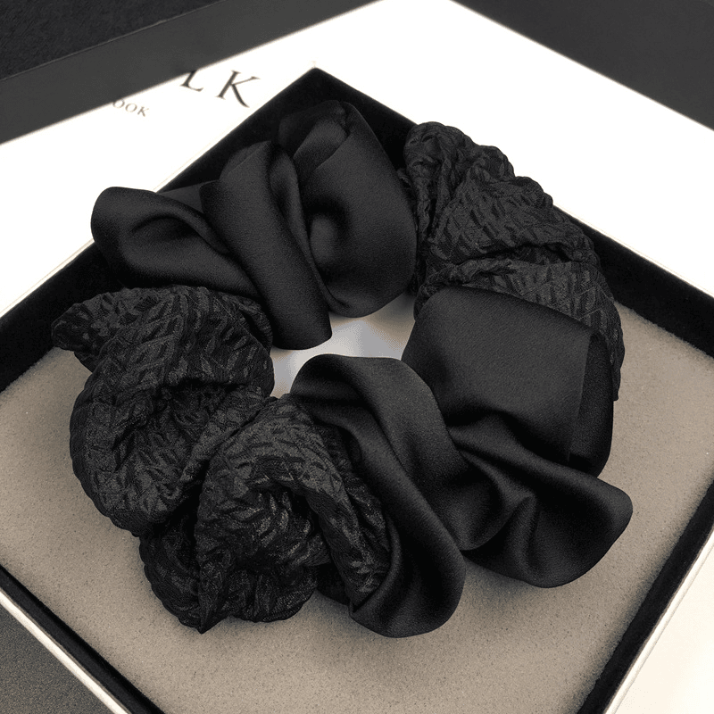 大肠发圈女2024新款高端头绳黑色高级感发绳扎头头花头饰发饰大号