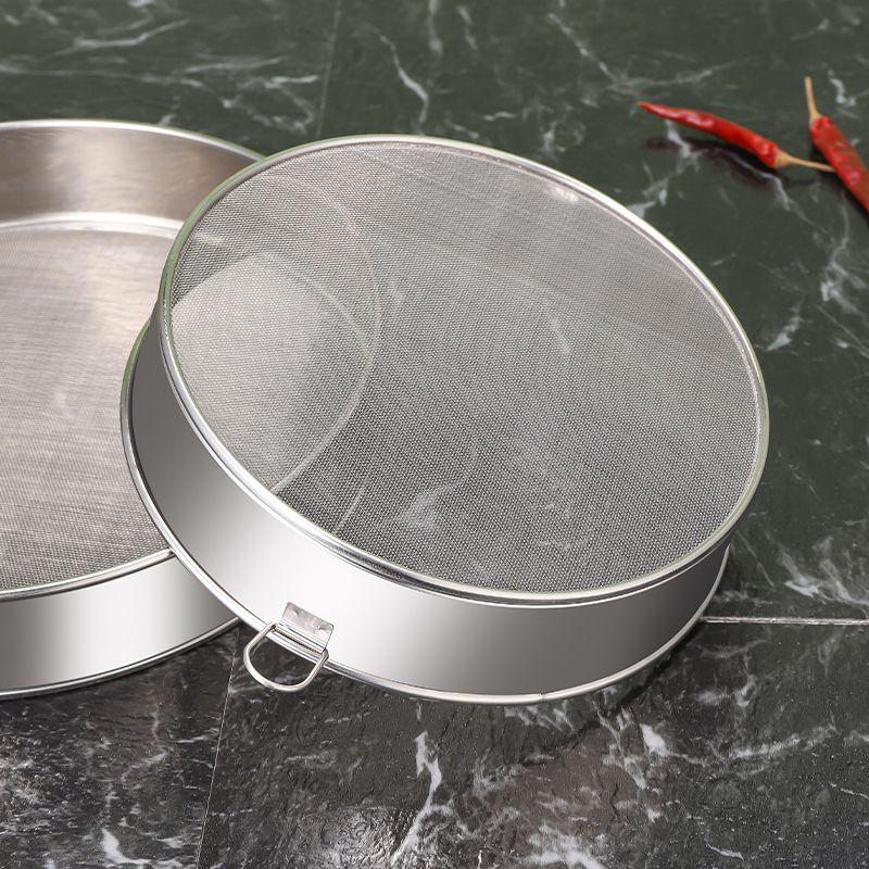 不锈钢筛网面粉筛过滤网筛烘焙工具手持40-60目粉超细家用分样筛