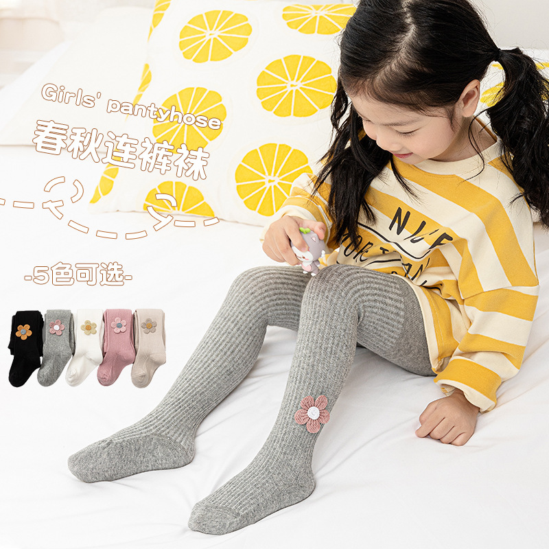 白色新款女童连裤袜长筒薄款宝宝连体袜裤韩版百搭外穿打底裤