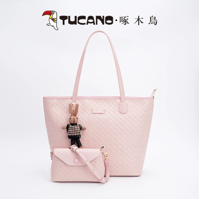 啄木鸟女包正品2025编织托特包通勤大容量单肩腋下包流行学生公文