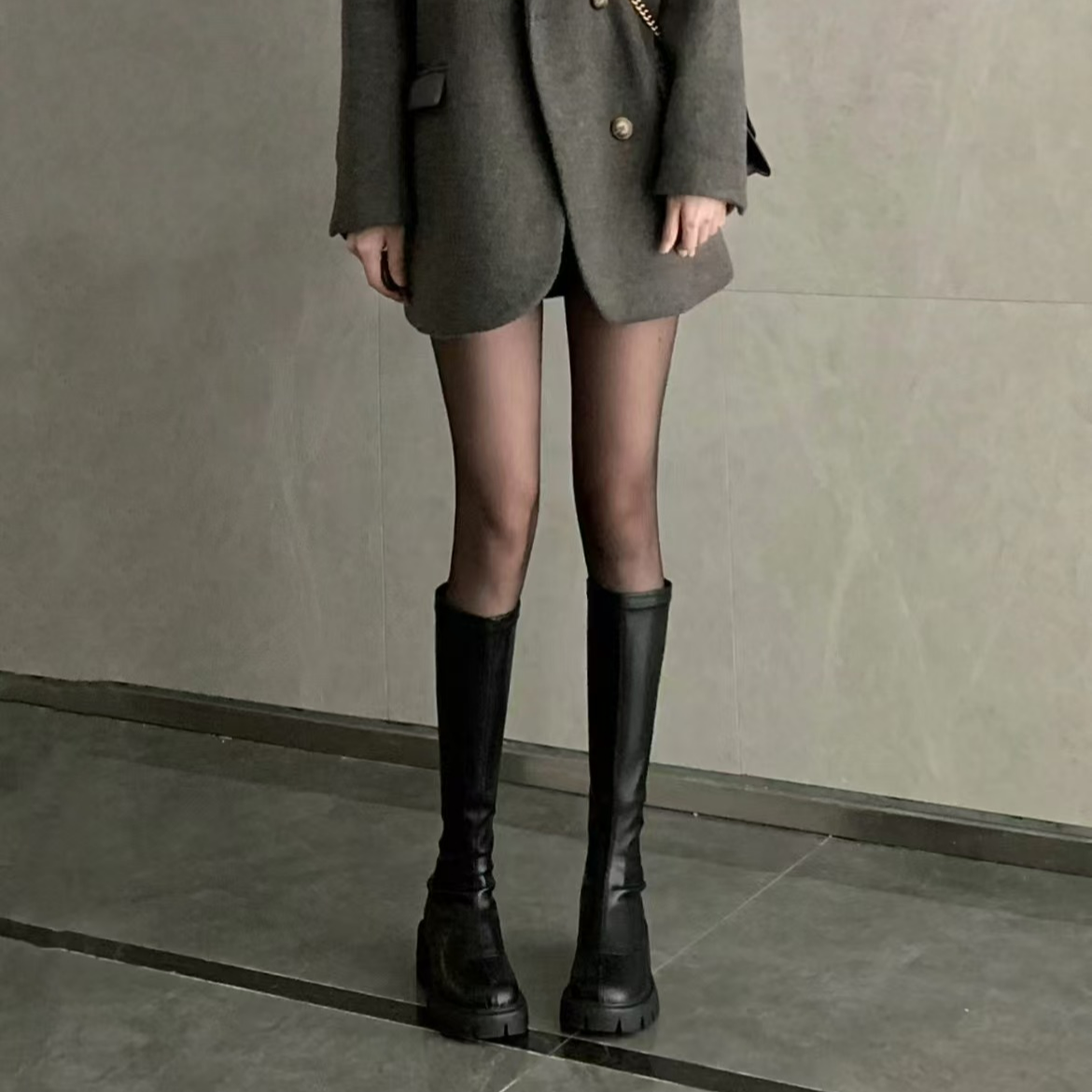 2025网红爆款黑透肤打底裤加厚防勾丝冬季加绒显瘦