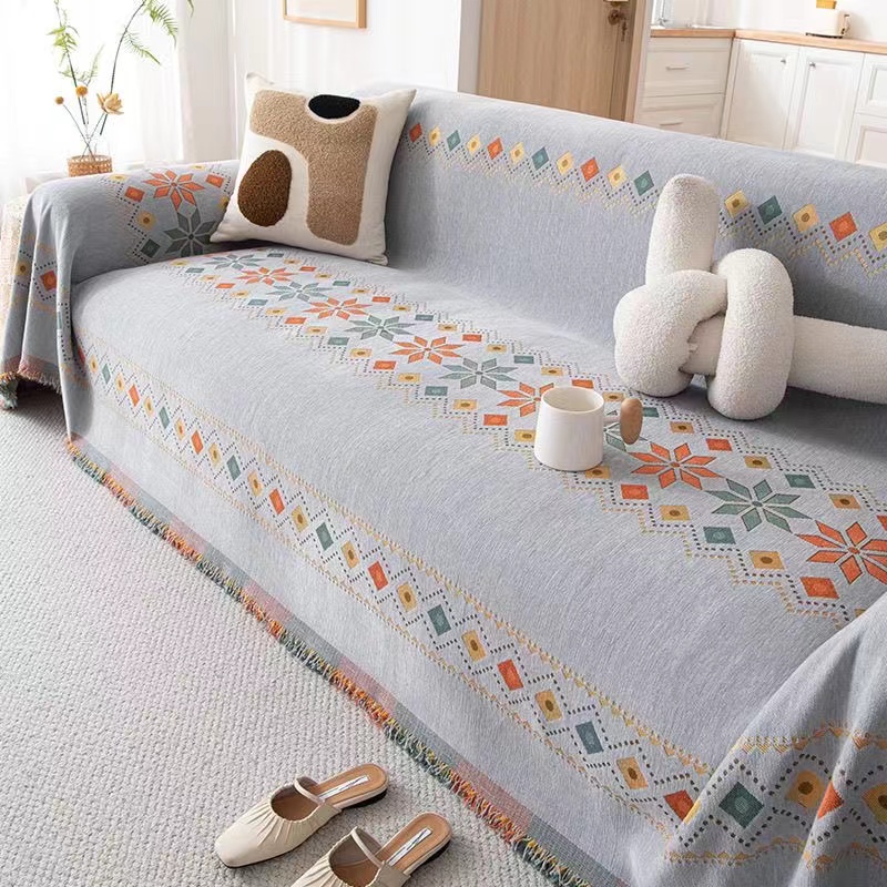 四季通用波西米亚风格沙发盖巾轻奢防滑加厚防尘