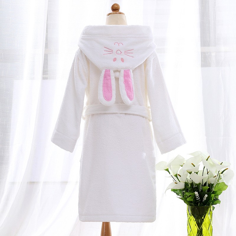 浴袍女带帽成人纯棉毛巾四季可穿浴巾秋冬游泳浴衣吸水速干中大童