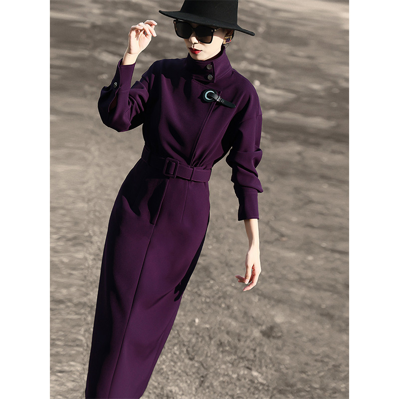 MEXCOCO/兰瑟儿气质通勤高级感系带修身显瘦西装裙连衣裙M3WL9122