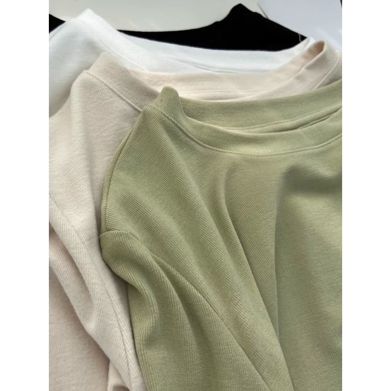 颜色绝绝子~德绒磨毛T恤女长袖宽松秋冬季内搭叠穿上衣纯色打底衫