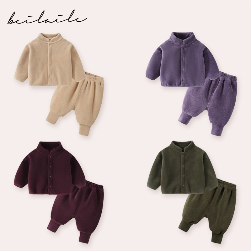 【柏莉绒套装】婴儿童上衣服男童宝宝开衫外春装秋季S