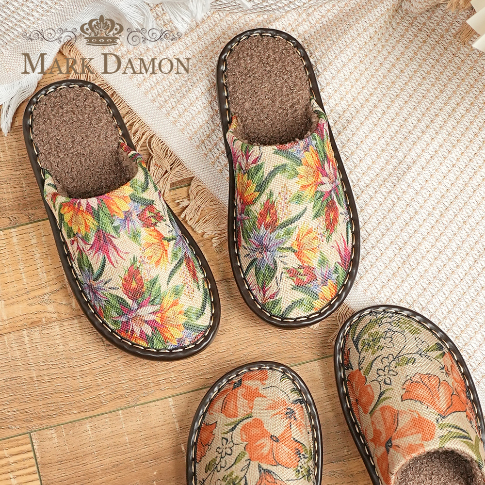 新款冬季保暖毛毛女士加厚底防滑大花包头封口加厚家居室内棉拖鞋