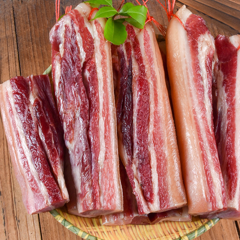 江西土特产腊味风干五花肉腊肉咸肉腌猪肉咸香原味不烟熏500g食材