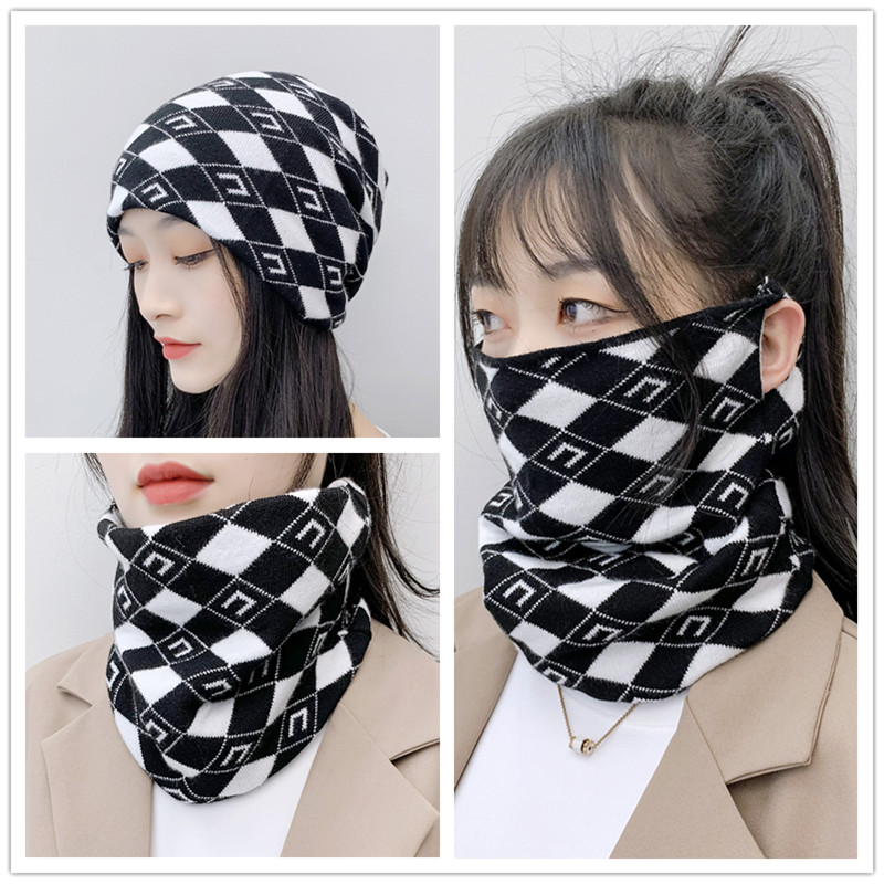 围脖冬季女韩版百变挂耳面罩保暖护颈脖套百搭围巾加厚防风寒口罩