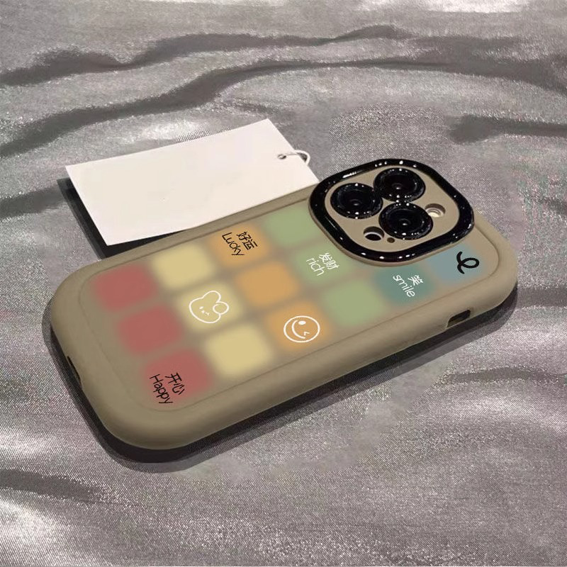 晕染彩色格子适用IQOO12手机壳新款女vivoiqoo11小众高级感10pro