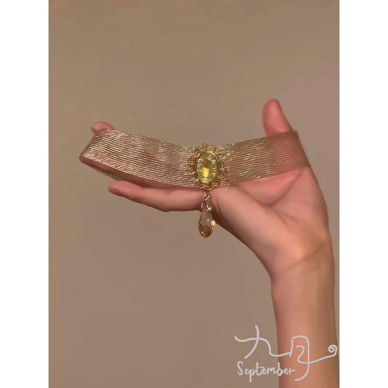 非金属布艺项链 异域风情废土风项链女choker颈链复古项圈锁骨链