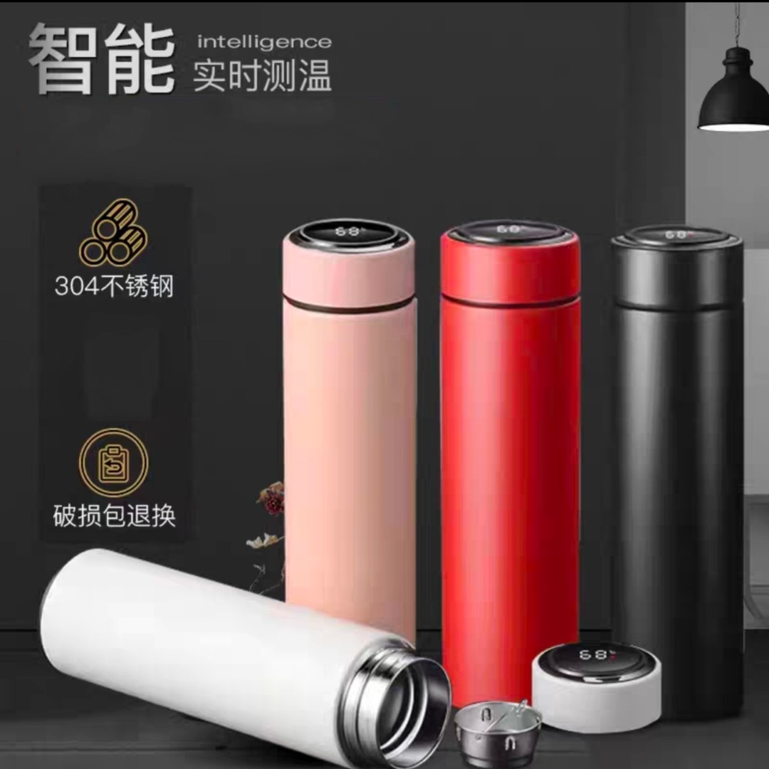 【宠粉】高档智能真空显示保温杯500毫升超长保温颜色随机