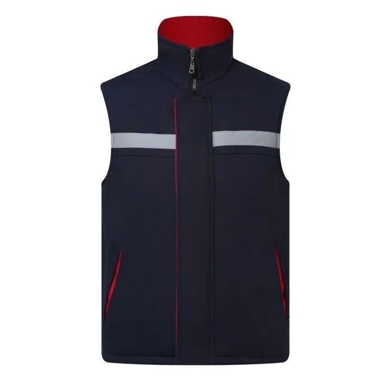 冬天加厚反光船厂劳保棉马甲男女工作服夹棉超市物业保洁马甲背心