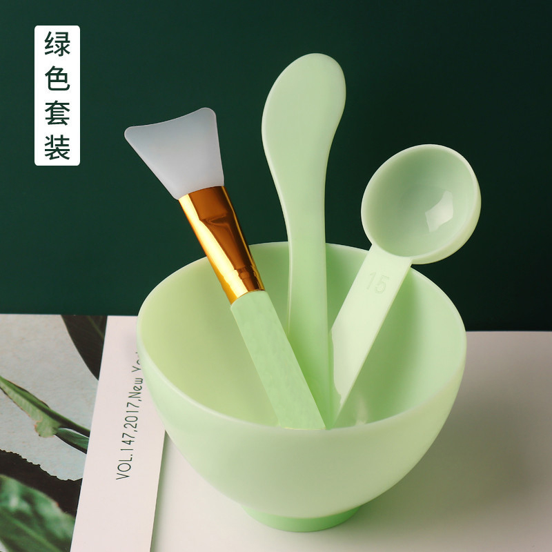硅胶面膜碗和刷子调面膜工具面膜软毛刷挖勺美容院专用美容工具~~