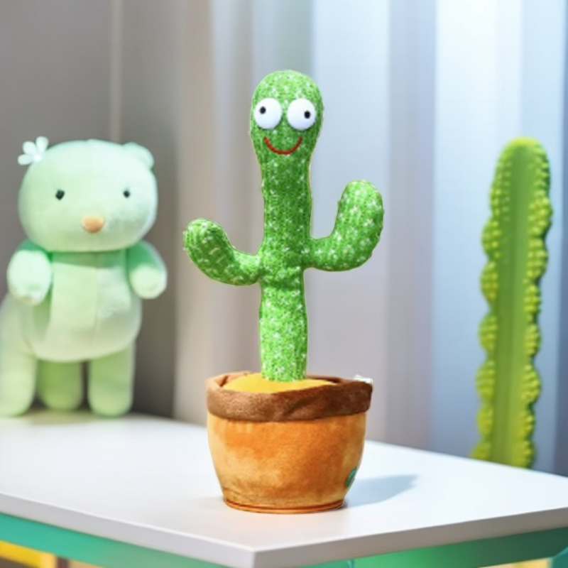 宝宝学说话会发光会唱歌会跳舞的仙人掌毛绒玩具生日礼物儿童机芯