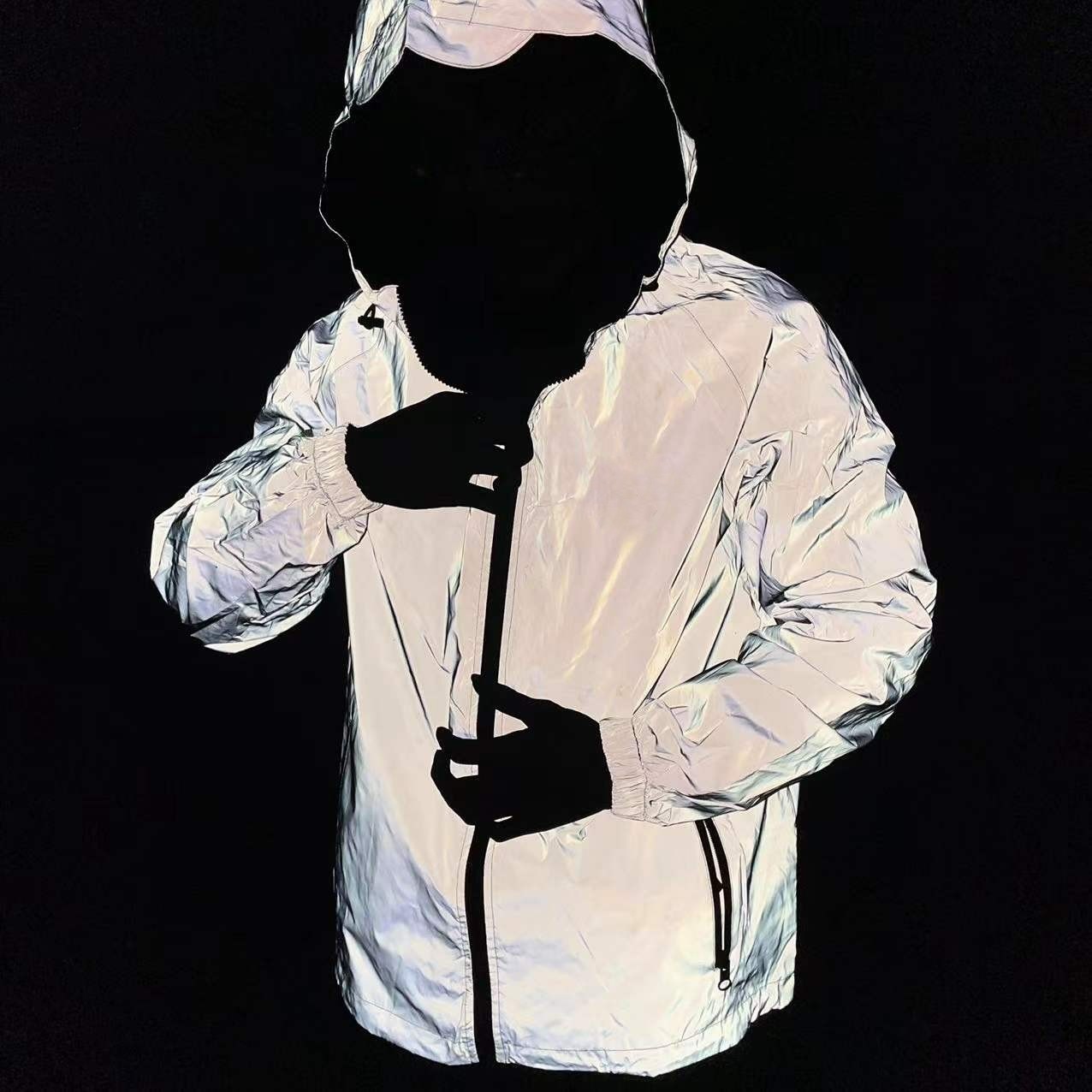 摩托钓鱼机车骑行亮骚户外运动休闲男女反光衣防风衣宽松防泼水