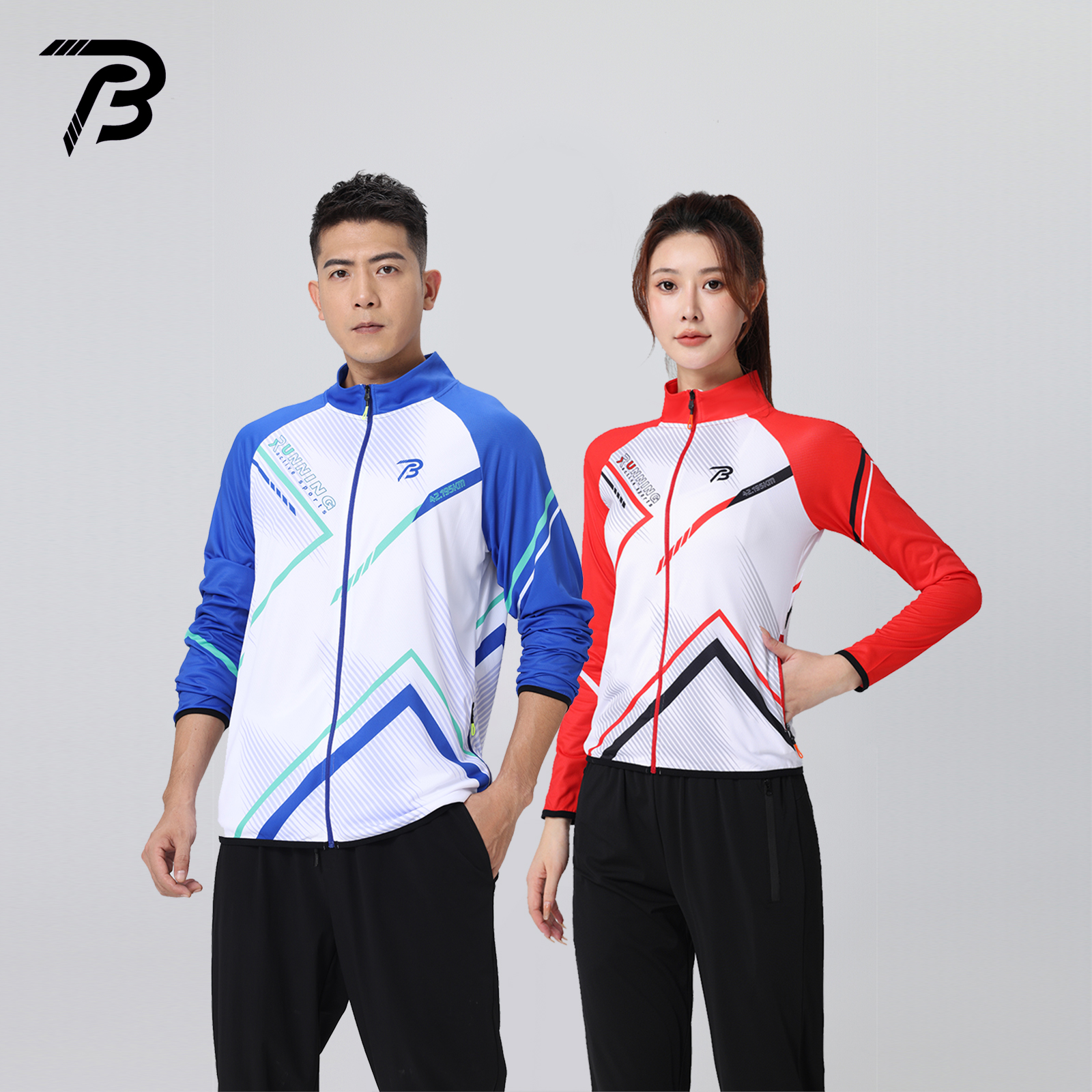 破三体育显瘦男女装秋冬季长袖速干薄款透气跑步健身运动上衣外套