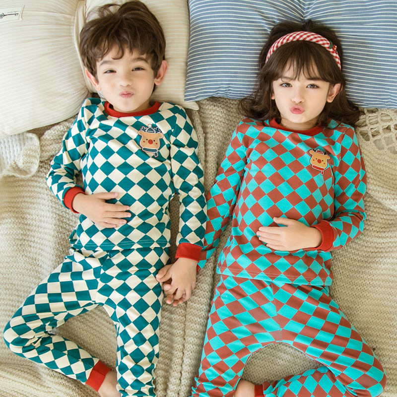 儿童2025新款秋衣秋裤保暖男女童内衣套装打底春秋家居服宝宝睡衣