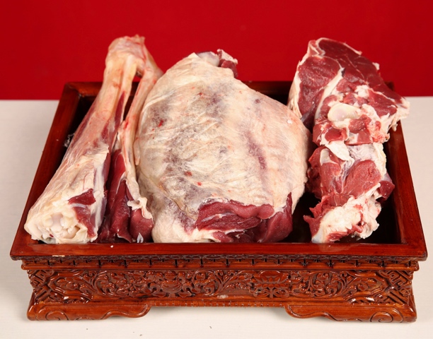 【半羊/后腿/4斤】大美青海神奇柴达木盐羊（细毛）+切块+100%腿排