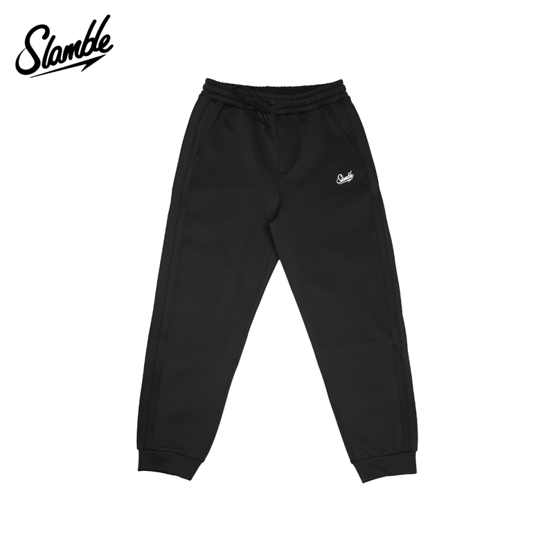 SLAMBLE空气层束脚运动休闲裤重磅高弹男女篮球健身卫裤美式新款