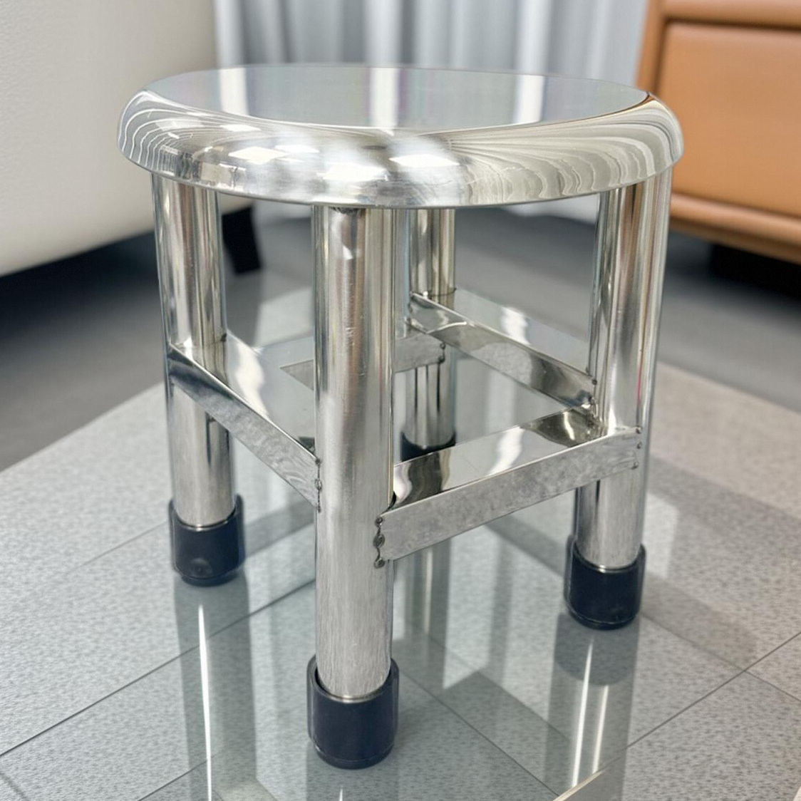 304不锈钢小凳子加厚定制耐用型 浴室防滑实验室家用换鞋圆凳户外