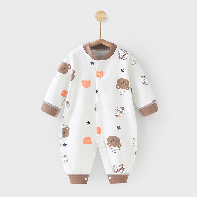婴儿秋季衣服连体衣纯棉宝宝无骨a类连体衣婴儿秋冬款衣服0-1岁