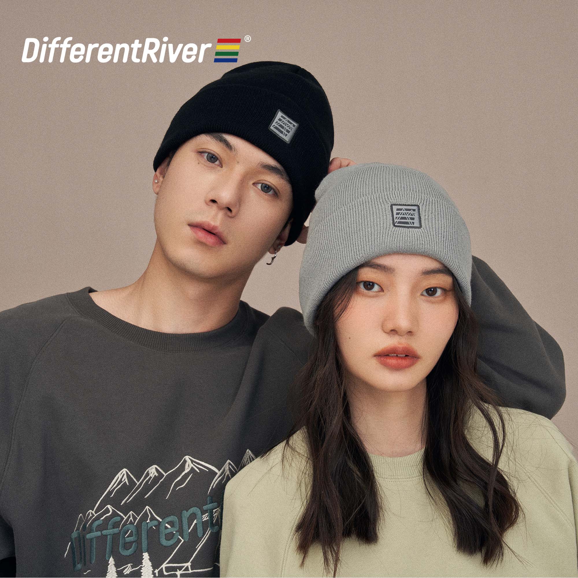 DifferentRiver2023秋冬季【假日2.0】旷野系列-贴布刺绣针织冷帽