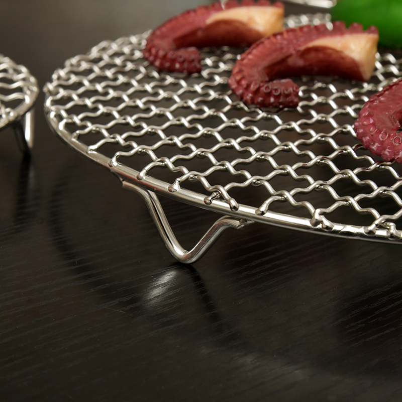 不锈钢圆形烧烤网电陶炉网架空气炸锅网架围炉煮茶烤肉网碳炉篦子