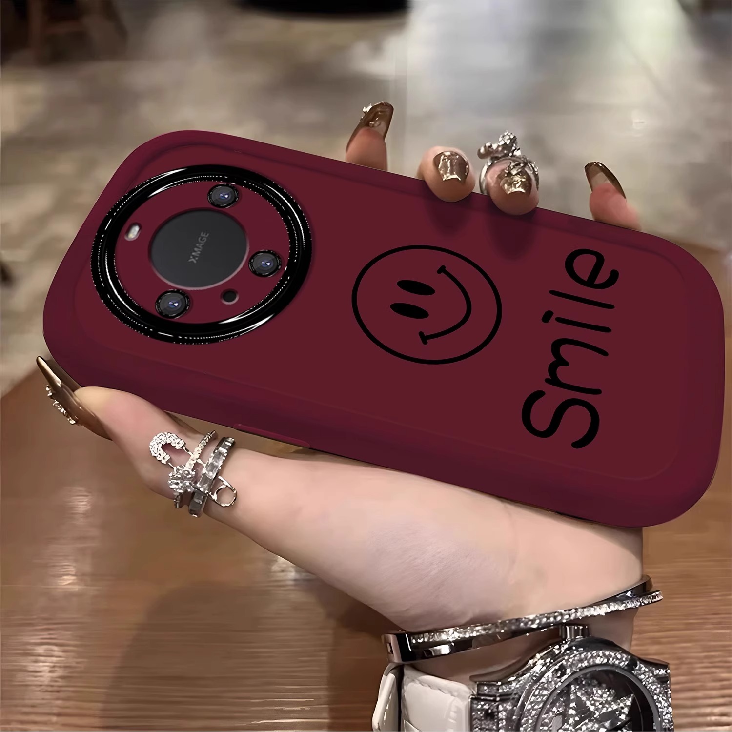 线条笑脸适用华为mate80pro手机壳新款p70全包mate70可爱情侣防摔