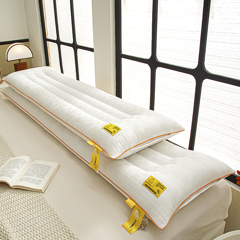 双人枕芯1.8m加长双人枕长枕头夫妻情侣亲子护颈家用长枕芯枕头