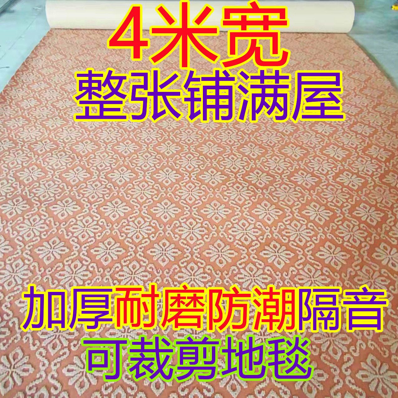 家用卧室客厅满铺加厚耐磨隔音宾馆水泥地办公室整张可裁剪地毯