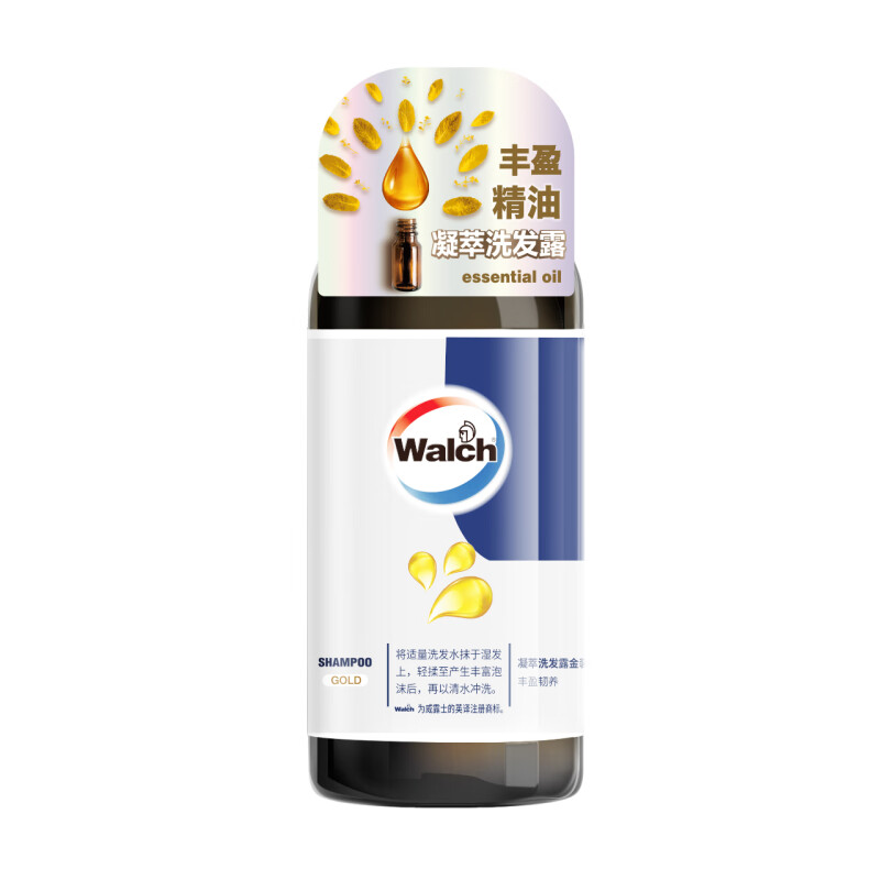 威露士精油洗发水300ml瓶装凝萃丰盈韧养洗发露金装