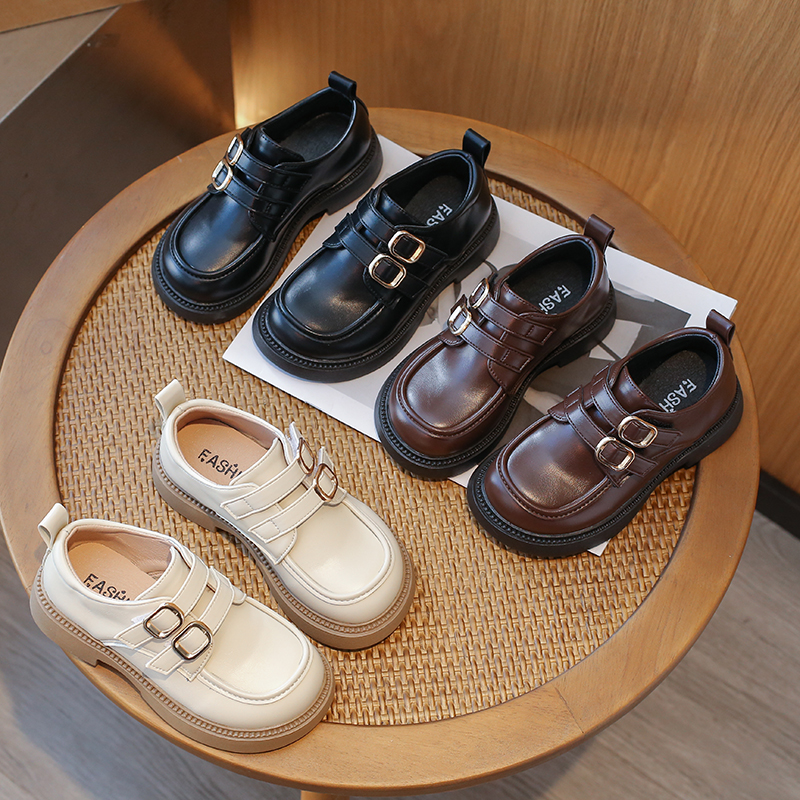 春秋季女童鞋子儿童皮鞋英伦风单鞋小孩男童休闲鞋宝宝大童乐福鞋