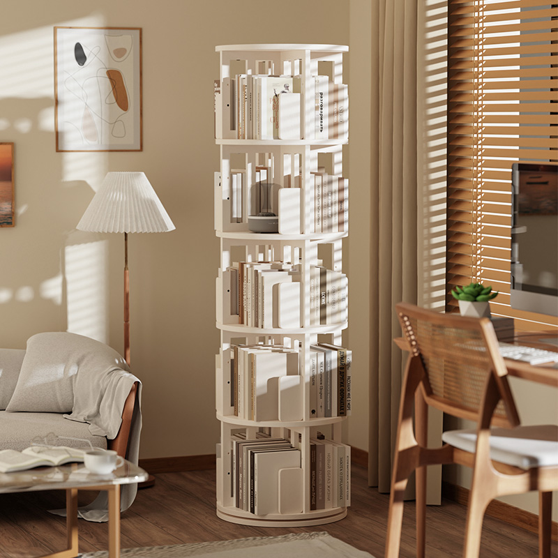 【达人专属】全实木书架360度书柜置物架儿童家用客厅收纳小户型