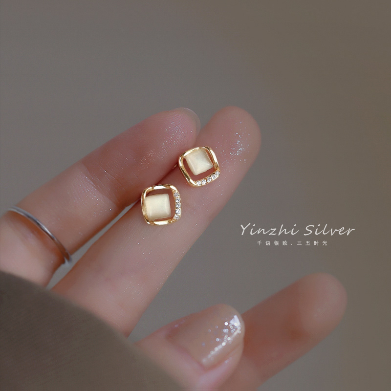 925银耳饰 高级感精致温柔耳环女生小众饰品设计轻奢气质小巧简约