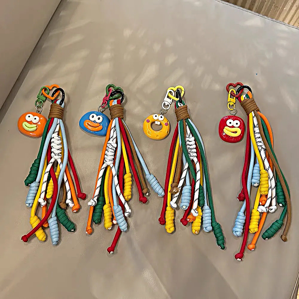 可爱搞怪香肠嘴彩色韩系ins包包挂件情侣书包钥匙扣撞色挂链