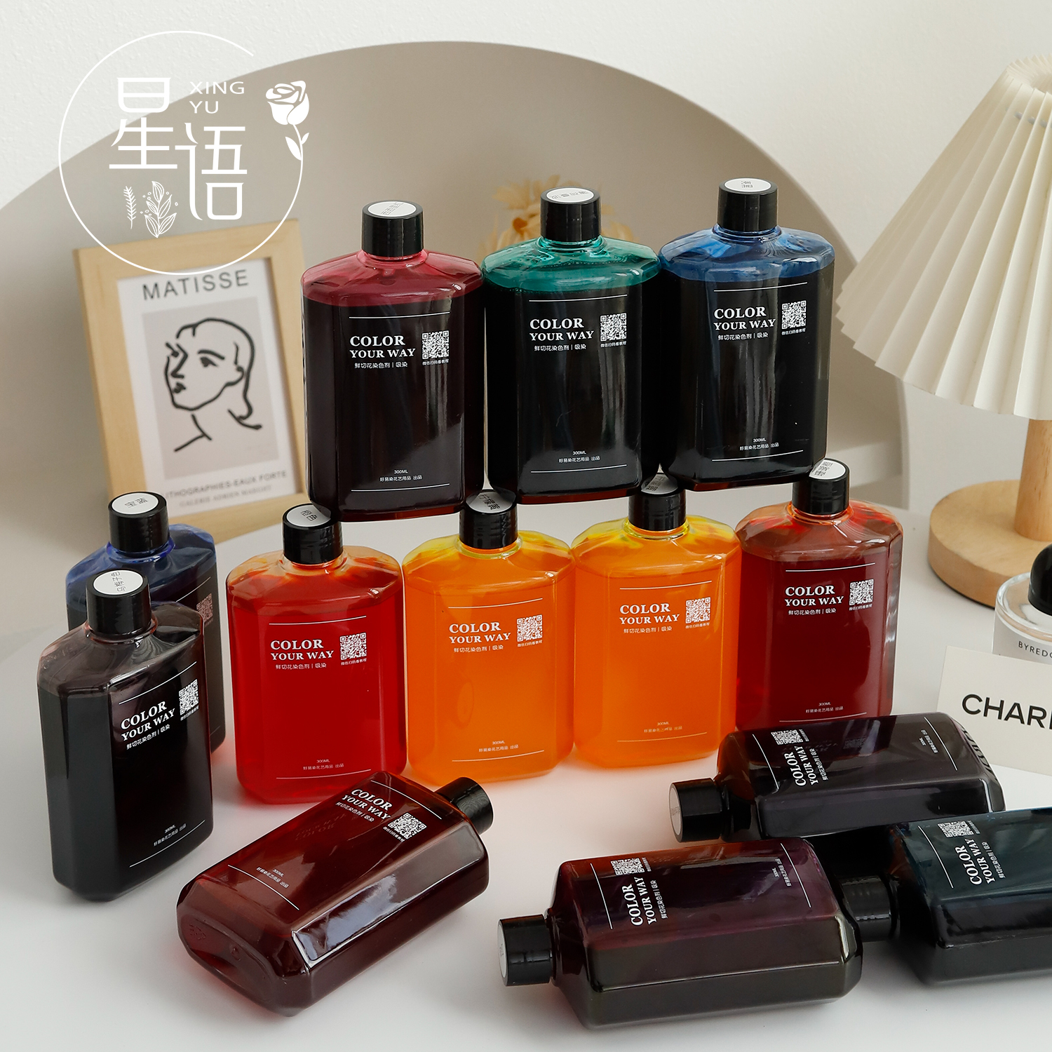 【星语】好易染鲜花吸色剂玫瑰花束染色剂手工DIY花艺花束花店材料