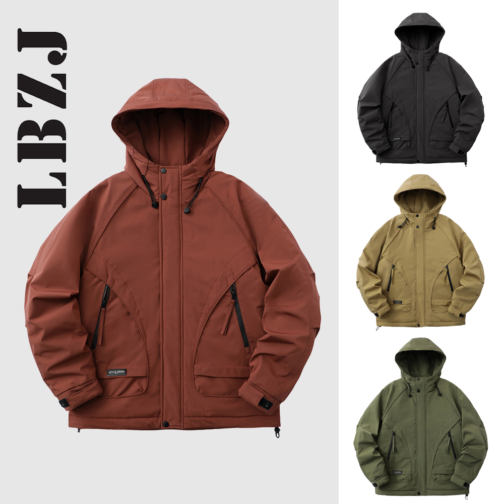 兰博之嘉•男士棉服 情侣户外连帽宽松防风保暖秋冬潮流加绒加厚