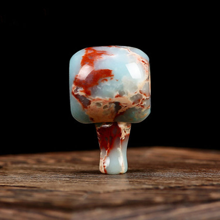 优化藏式三通寿山石佛头星月菩提紫金鼠金108文玩手串配饰件文玩