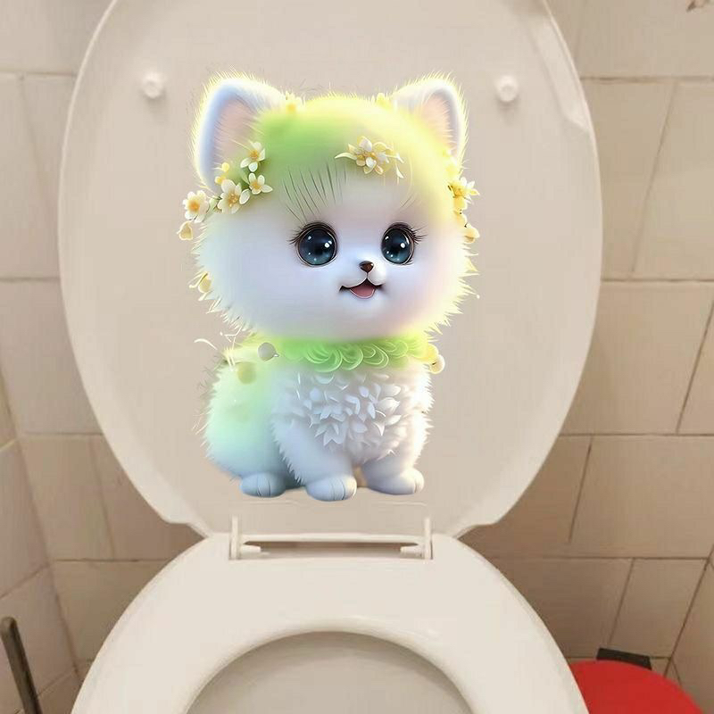 爆款网红博美狗遮丑贴纸装饰冰箱马桶防水贴画电动车儿童房墙画