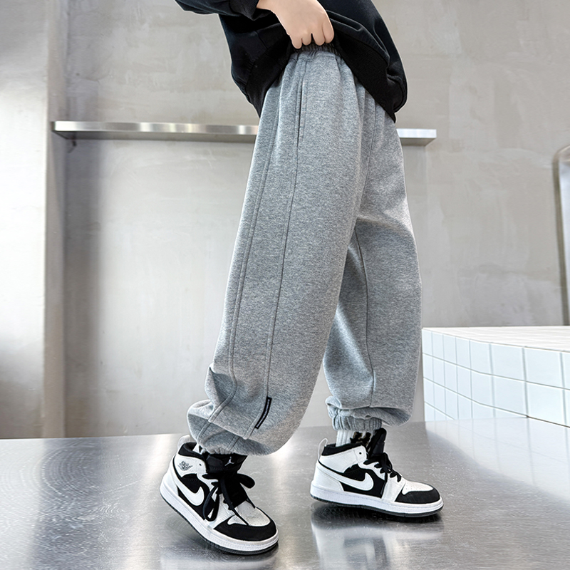 男童休闲裤春秋款2025新款儿童裤子男孩休闲宽松卫裤大童加绒冬装